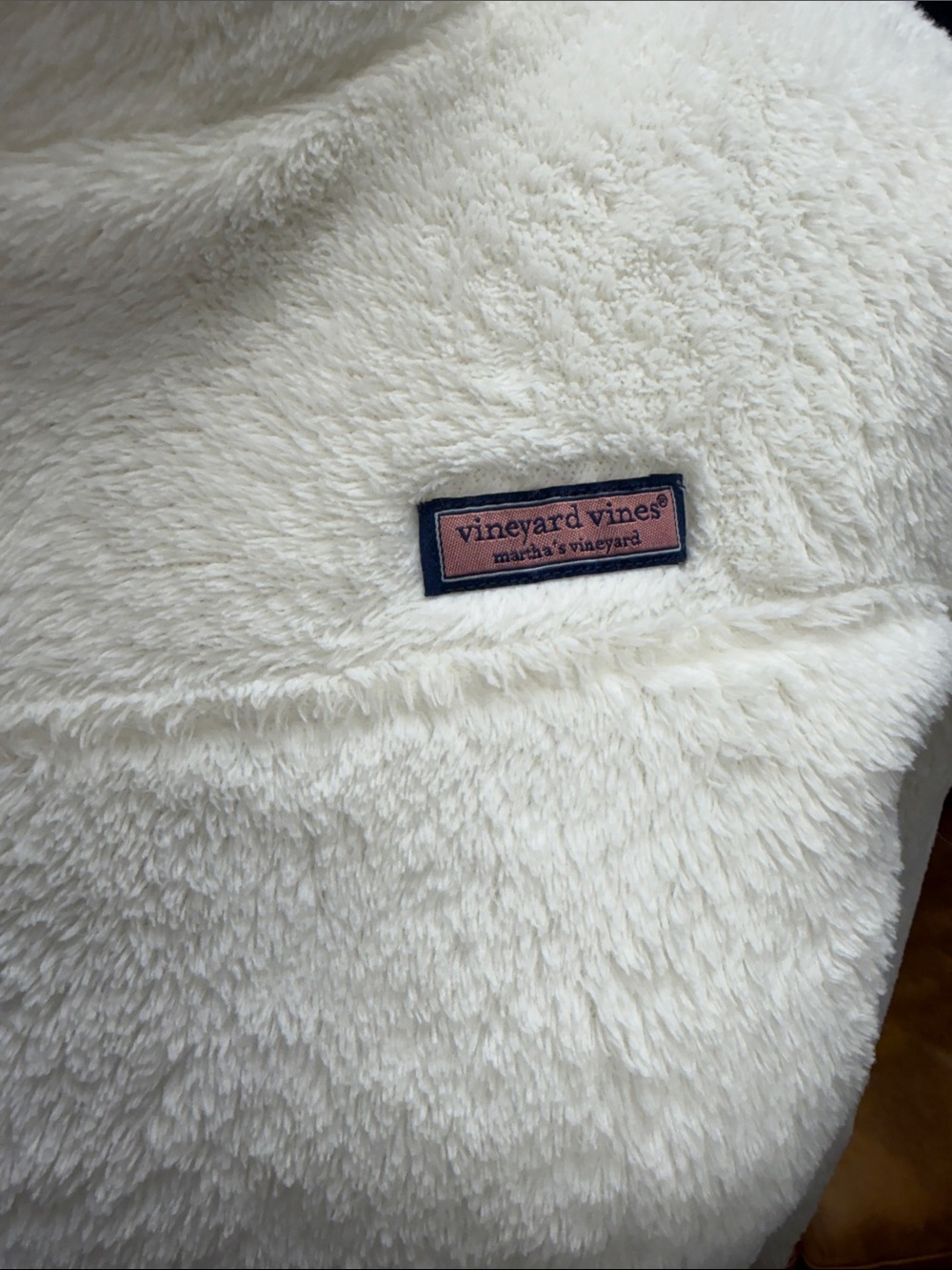 Vineyard Vines Cream Plush Turtleneck Pullover - Picture 3 of 4
